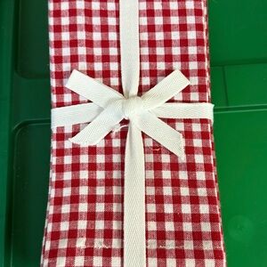 Red and White Gingham Napkin Set